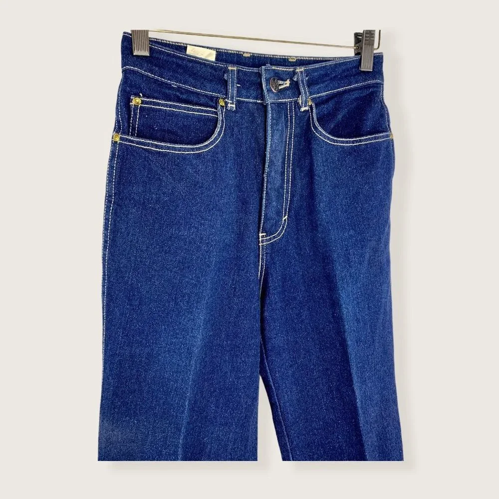 Vintage 70s Sasson Contrast Stitch Jeans Size 6 - Picture 2 of 12